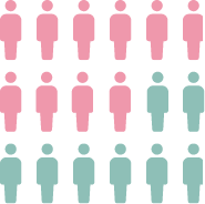 登録者の男女比